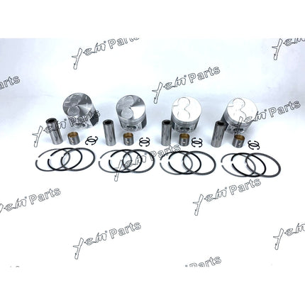 Piston + Ring Kit Set Oversize 84mm ( + 0.50mm) SHIBAURA N844 x4 (OIL RING 3MM) Engine Parts
