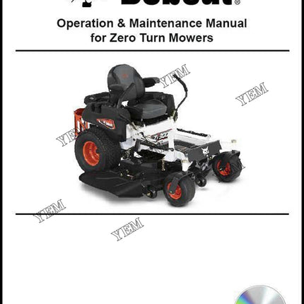 ZT2000 Mower Operation and Maintenance Manual on CD Part # 4178914ENUSCD For Bobcat Parts