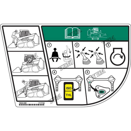 Safety Decal Part # 7177730 For Bobcat Parts