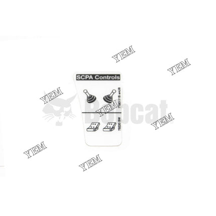 SCPA Control Decal Part # 7190111 For Bobcat Parts